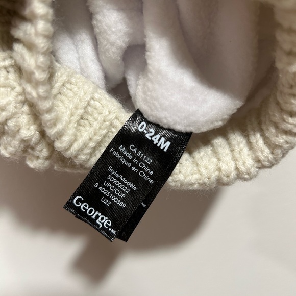 0-24 months George baby hat & gloves set - Picture 4 of 4